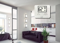 Termostato de habitación digital de ahorro de energía 1 calor/1 frío sin programación con pantalla LCD retroiluminada