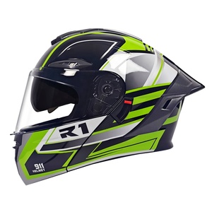 Casques de <span class=keywords><strong>moto</strong></span> intégraux <span class=keywords><strong>Predator</strong></span> Design avec double visière et protections d'oreilles amovibles, matériau ABS, utilisation toutes saisons - Product Image 4