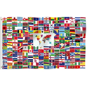 Alta qualità all'ingrosso personalizzato stampato promozionale varie bandiere nazionali tutti i paesi, bandiere paese, bandiere dei paesi vendita