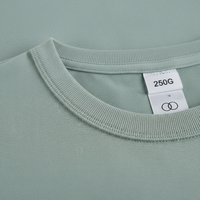 Camiseta de algodón de 250 g de alto gramaje, estilo vintage, cepillada, lisa, para hombre, con logo personalizado, de corte holgado, camisetas lisas de alto gramaje.