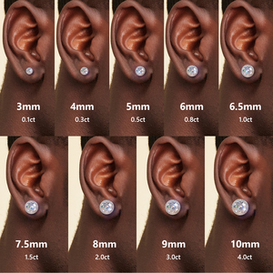 Pendientes de Plata S925 con Moissanita VVS de 10mm, con Certificado GRA, Diseño de Flor y <span class=keywords><strong>Halo</strong></span>, Estilo Hiphop, para Mujer y Hombre - Product Image 4