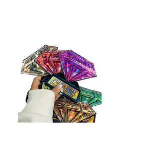 Оптовая продажа, упаковка на молнии 3,5 г с голографическим дизайном, уникальные бумажные коробки неправильной формы - Product Image 6