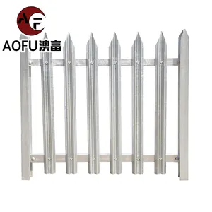 High Strength W Pale Galvanized Powder Coated Steel Palisade Fence & Gate Metal Panel Security Picket Fencing With Cheap Price