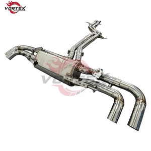 Sistema de Escape Catback Valvetronic Vortex de Alto Flujo en Acero Inoxidable SS304, Acabado Pulido Espejo con Diseño de Escamas de Pez, Sonido Deportivo, Lámina de Acero de 1.5mm para AUDI RSQ8 - Product Image 3