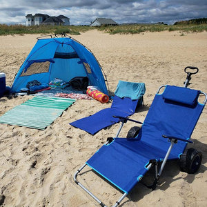 Bestex Chaise roulante de <span class=keywords><strong>plage</strong></span> en aluminium de haute qualité Chaise de <span class=keywords><strong>plage</strong></span> pliable pour le camping et le pique-nique - Product Image 4