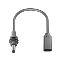 Câble adaptateur USB Type-C femelle vers DC 5.5x2.1mm mâle, 18AWG, étanche, pour l'extérieur, 8A, charge rapide, cordon de remplacement pour ordinateur
