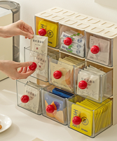 Organisateur de bureau moderne minimaliste en plastique style Dopamine, boîte de rangement pour jouets avec poignée, type tiroir, empilable, détachable, transparente