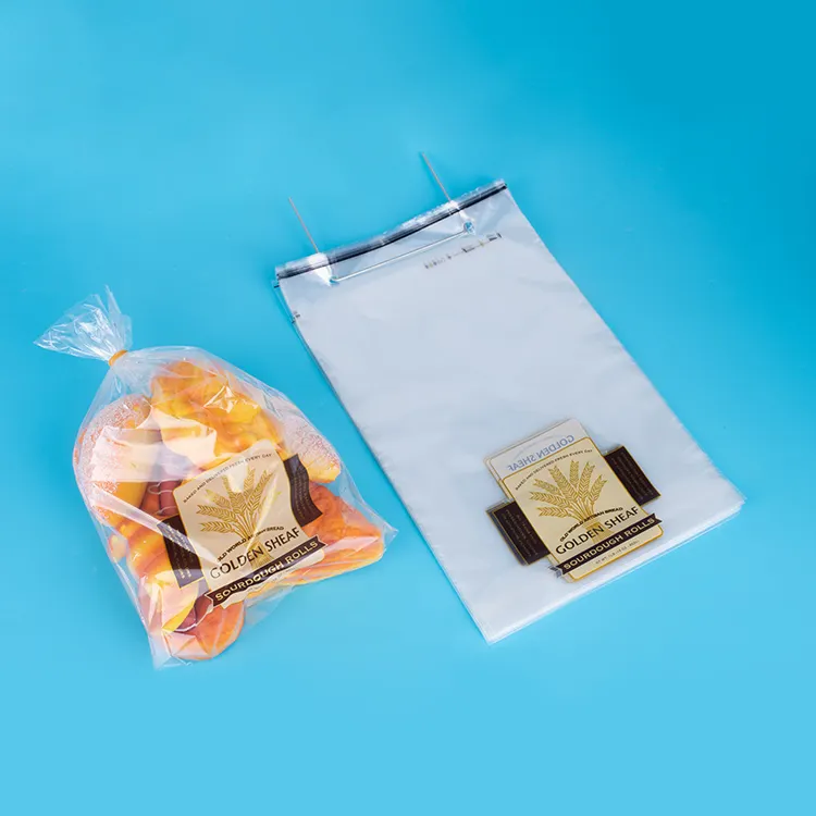 थोक फैक्टरी मूल्य कस्टम लोगो मुद्रित प्लास्टिक विकेट रोटी पैकेजिंग बैग