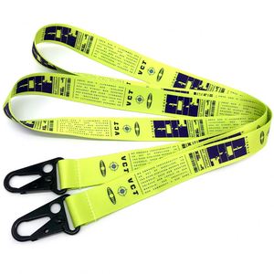 Free Sample <b>Polyester</b> Ribbon Satin Cartoon Personalized Anime Bulk Printed Plain Yellow Breakaway <b>Lanyards</b> With Logo Custom - Product Image 1