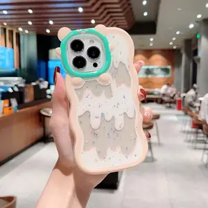 थोक आइस क्रीम कार्टून चमक Epoxy टपकता गोंद के लिए Shockproof TPU मोबाइल फोन वापस कवर मामले Redmi नोट 12 4G