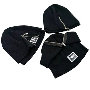 Bonnet tricoté personnalisé OEM ODM, nouveau design Y2K, bonnet avec fermeture éclair, imprimé tendance, mode unisexe - Product Image 6