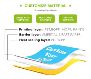 Pochette étanche avec logo personnalisé imprimé de qualité alimentaire biologique pour bébé millet jaune céréale de riz millet jaune gluant joint arrière de qualité alimentaire - Product Image 5