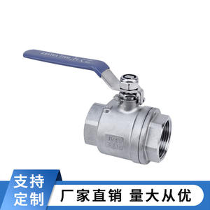 Robinet à bille en acier inoxydable 316, conception manuelle en deux parties, filetage interne, connecteur 4/6/1 pouce pour eau, gaz, huile, personnalisable OEM - Product Image 2