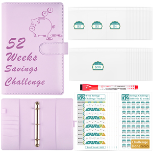 Libreta de Ahorro de <span class=keywords><strong>Dinero</strong></span> A6, Precio al por Mayor, Desafío de Ahorro de <span class=keywords><strong>Dinero</strong></span> de 52 Semanas, Carpeta con Sobres <span class=keywords><strong>para</strong></span> Efectivo - Product Image 3