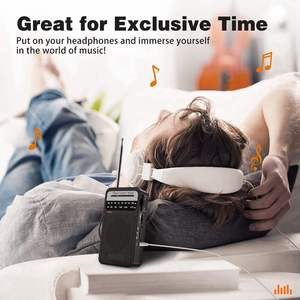 Portable AM FM <b>Pocket</b> Radio With Built-in Speaker Telescopic Antenna For Home And Outdoor Use - Product Image 4