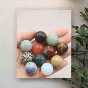 Lot de 100 pierres précieuses naturelles multicolores de 20 mm, polies, non poreuses, pour la guérison des chakras, style astronaute, décoration de bureau - Product Image 3