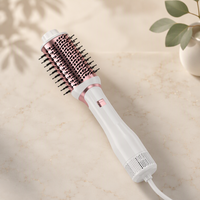 Brosse à air chaud en céramique 1200W avec 3 réglages de chaleur et 2 vitesses, ionique, double tension, pour coiffure en salon