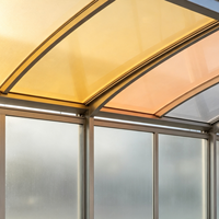Plaque en polycarbonate teinté sur mesure, résistante aux produits chimiques, pour plafonds de bâtiments