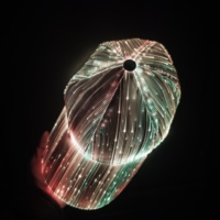 Gorra de Béisbol con Luces LED, Fibra Óptica Luminosa, Brilla en la Oscuridad, Bordado a Mano, Unisex, para Negocios, Fiestas de Navidad