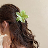 Pince à cheveux en plastique tendance en forme de fleur pour filles, vente en gros, usage quotidien, style vacances d'été