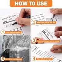 Étiquettes à bagages d'hôtel en vrac avec étiquettes numérotées assorties, étiquettes de réception de bagages en papier avec cordon blanc, billets de réception, étiquettes de vêtements