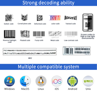Lecteur de cartes RFID EMT6662RF, scanner de codes QR, lecteur de codes QR NFC intégré, équipé de verre trempé