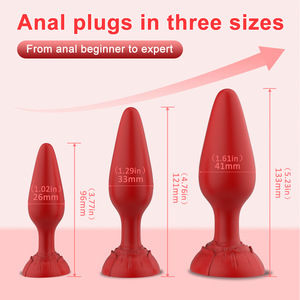 Produk baru steker Anal mawar Anal Set tiga potong manik-manik ritsleting halaman belakang produsen produk seksual dan kesehatan dewasa - Product Image 5