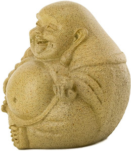 Mini <strong>Happy</strong> Buddha Laughing Statue Hand Painted Essence of Joy Big <strong>Belly</strong> Buddha in Sandstone Finish - 3.25Inch Collectible - Product Image 4