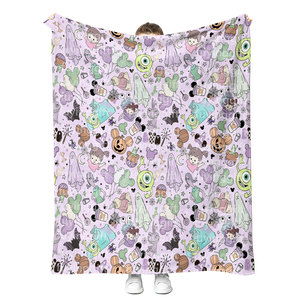 Best Selling Winter Warm Soft Plush <strong>Halloween</strong> Desniey <strong>Blanket</strong> Customized Minky Sherpa Fleece Flannel Throw <strong>Blankets</strong> - Product Image 4