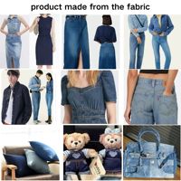 Tissu denim Lizhi sur mesure, grande taille, tissé uni, teint, résistant à l'abrasion, en rouleaux, pour vêtements, pantalons, chaussures, sacs pour garçons, jouets