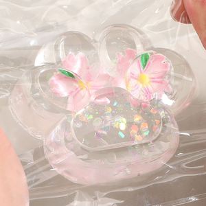 Transparent Shinny Glitter Toy Cute <b>Cat</b> Paw TPR Mochi <b>Squishy</b> Unisex Soft Slow Rebound Stress Relief Toy <b>Squishy</b> Toys Set - Product Image 6