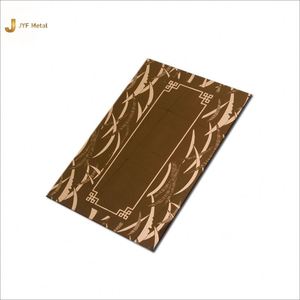 EX132 Decorative Stainless Steel <b>Sheet</b> <b>Mirror</b> Etched Rose Gold Gold Color for Elevator Cabin Interior Decoration - Product Image 6