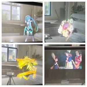 16:9 Format Holographic Transparent Rear <strong>Projection</strong> <strong>Screen</strong> Film PET <strong>Fabric</strong> Hologram Projector for Glass Advertising - Product Image 3