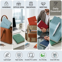 Carnet de notes A5 personnalisé avec logo, en cuir PU souple, journal épais pour réunions de bureau, agenda, bloc-notes pour le travail et les études