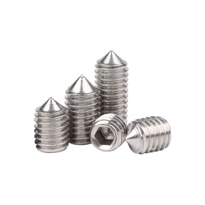 304 Stainless Steel <b>Socket</b> Head Mill Screws M3 M4 M5 <b>Pointed</b> Tip Set Screw DIN914 Construction Industry - Product Image 2