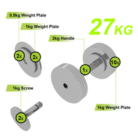 Nouveau style haltères réglables électrolytiques équipement de gymnastique haltère réglable ensemble d'haltères équipement de Fitness YL08