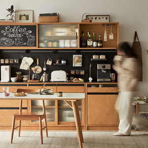 Solid Wood <b>Sideboard</b> Cherry Wood Multi Functional <b>Kitchen</b> Storage Cabinet For Dining Room - Product Image 3