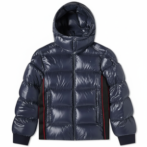 Chaqueta acolchada gruesa con cierre de cremallera y capucha personalizada 2024 para mujer, diseño de burbujas con cuello levantado, tela de lona de talla grande para hombre de invierno - Product Image 1