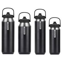 Bouteille d'eau isotherme portable en acier inoxydable de 32 oz et 64 oz, gourde de 2 L, flacon isotherme pour boissons, sport, gym