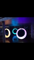 Chaise suspendue en PE haut de gamme, design bar lune, avec contrôle lumineux, pour comptoir extérieur, mini bar domestique, bureau, cave à vin