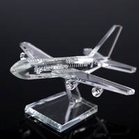 Honneur de cristal 3d gravure cristal Verissimilar modèle d'avion modèle d'avion avions en cristal
