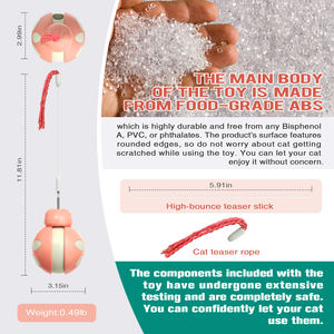 Uğur böceği akan şerit eksik gıda oyuncak genç kedi davranış eğitmen ters şekil sekiz Wonder cihazı Anti-tilt şasi - Product Image 4