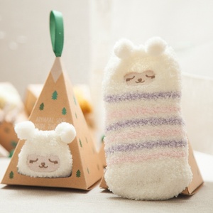 XIANGHUI venta al por mayor comercio exterior japonés niños lindo Coral polar bebé piso <span class=keywords><strong>calcetines</strong></span> suela antideslizante regalo bebé piso <span class=keywords><strong>Calcetines</strong></span> - Product Image 4