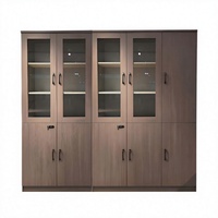 Meuble de rangement vertical en bois pour bureau, grande capacité, avec plusieurs boîtes à dossiers en verre, armoires de classement modernes avec séparateurs, personnalisation usine