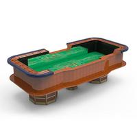 Table de poker carrée en bois massif de qualité casino YH, 8/12 pieds, table de craps portable, dés