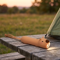 Lampe de lecture LED personnalisée en silicone USB, motif Capybara mignon, pour extérieur, mini-animaux, cadeau pour bébé et enfant, veilleuse suspendue, vente en gros
