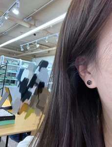 Xinfly Fine Jewelry Real 18K Gold 2.00ct Per Pair <b>Black</b> Diamond Ear <b>Stud</b> <b>Earring</b> Jewelry - Product Image 2