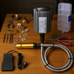 Amoladora de Eje Flexible de 780W con Mandril de 3 Mordazas de 1/4 de Pulgada y Velocidad Variable para Tallado de Joyería - Product Image 2