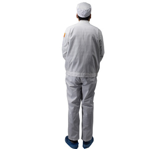 Uniforme de trabajo de manga larga para fábrica de alimentos con logotipo, identificación de gestión, ropa de trabajo blanca con cuello alto para taller - Product Image 1