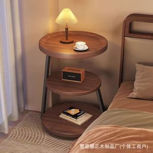 Mesita de noche francesa de metal de estilo nórdico, estante para mesita de noche, mesita de noche, mesa de centro móvil para dormitorio, mesa auxiliar para el hogar - Product Image 2